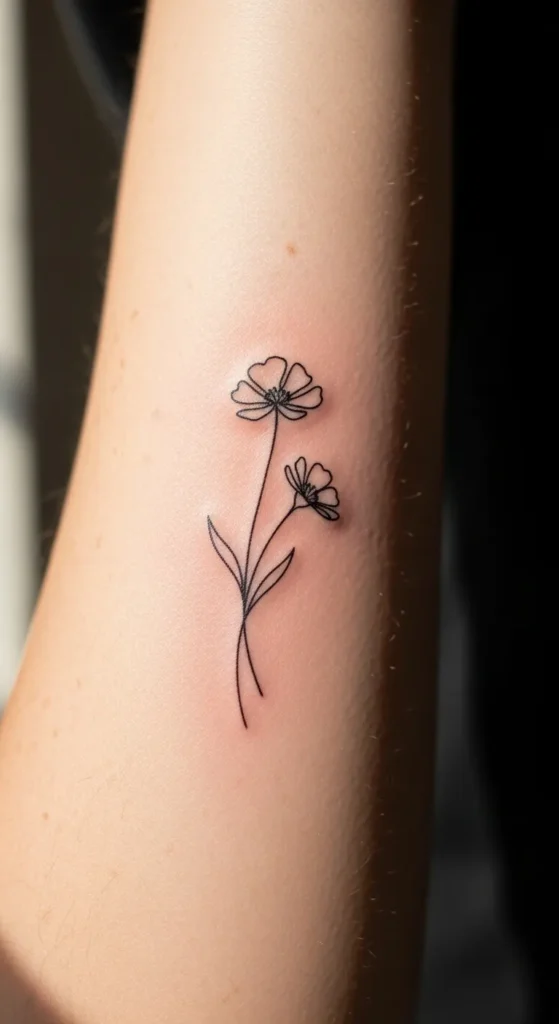 Single Line Wildflower