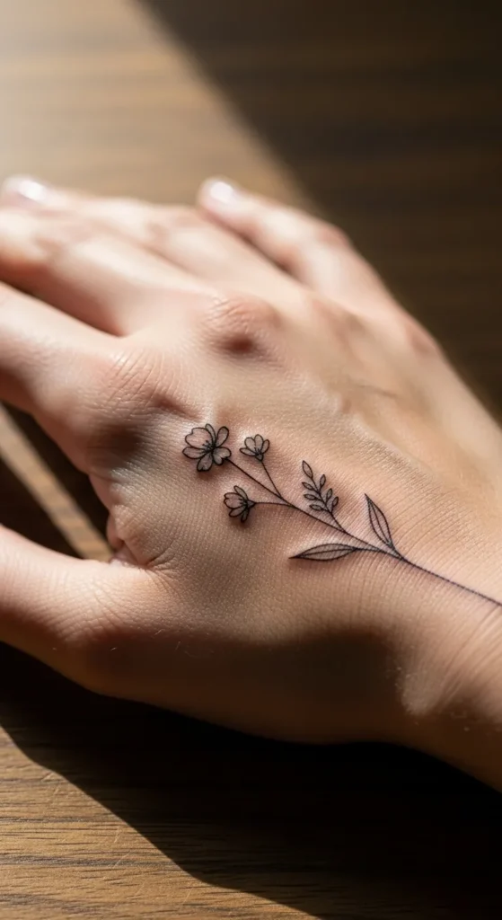 Single-Line Wildflower Stem