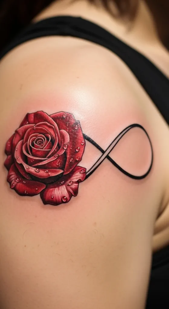  Single Rose Infinity Loop