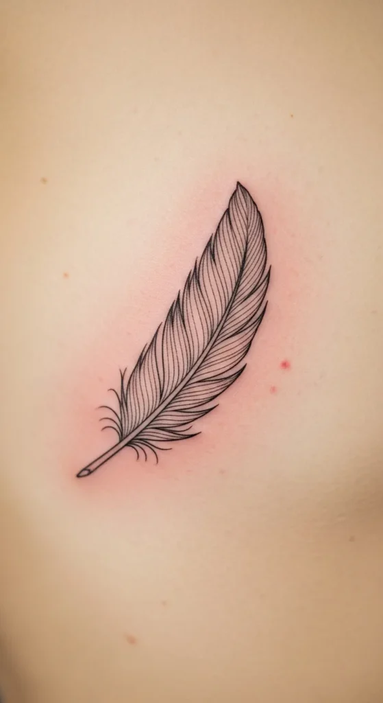 Small Feather Outline