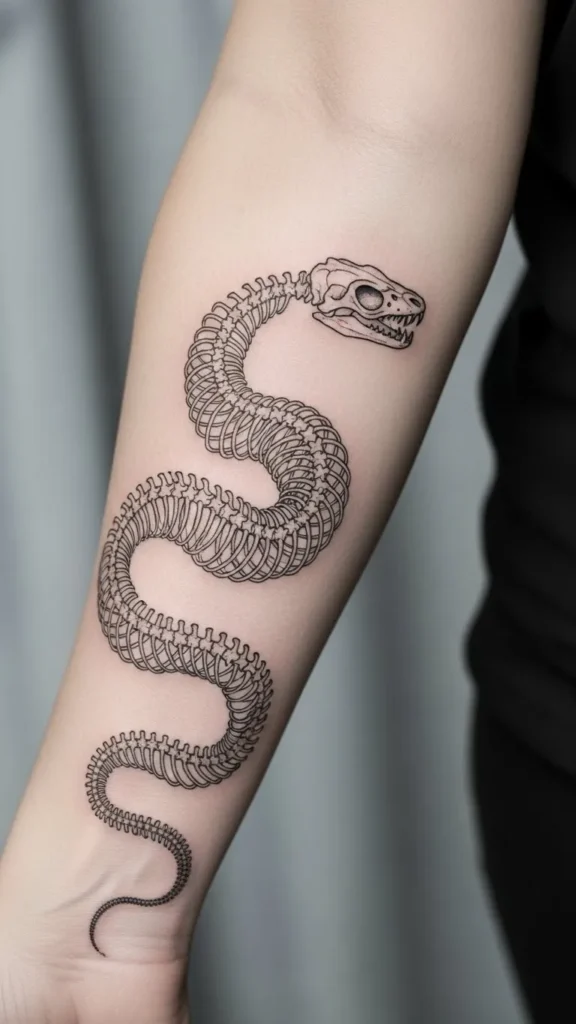 Snake Skeleton Outline