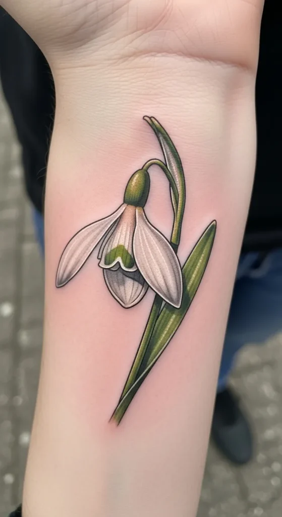 Snowdrop Minimal Tattoo
