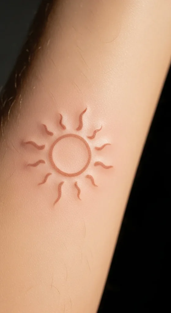 Soft Beige Sun Symbol