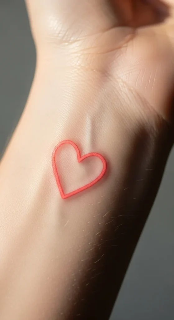 Soft Coral Heart Outline