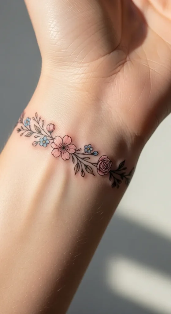  Soft Floral Wrist Band