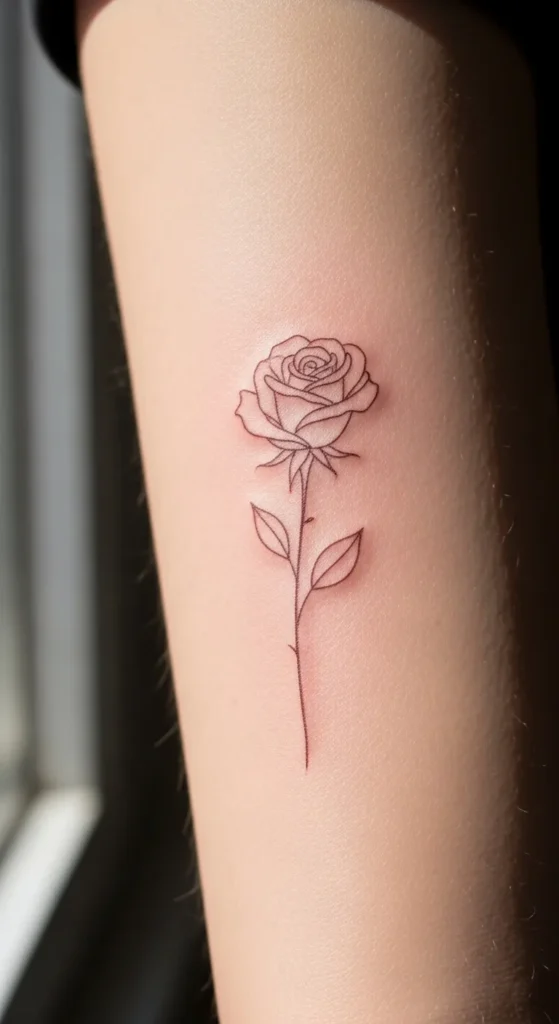 Single-Line Rose