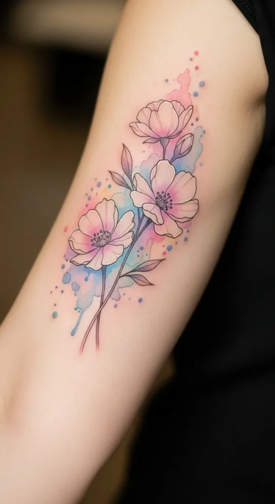 Soft Watercolor-Inspired Flower