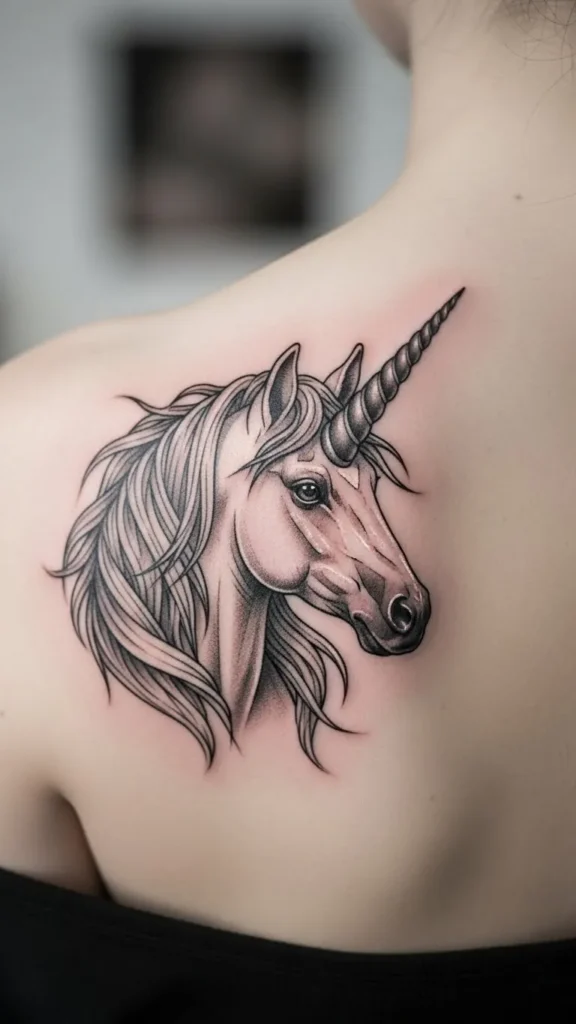 Spiral Horn Unicorn Design