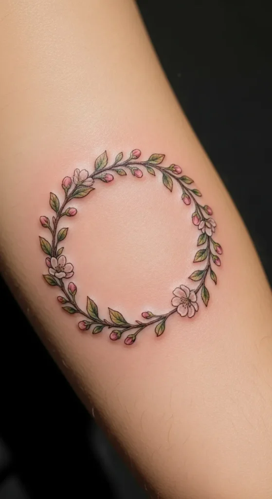 Spring Wreath Outline