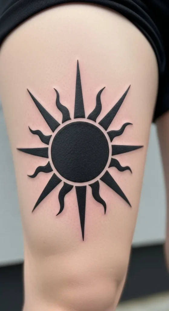 Sun Symbol with Heavy Lines