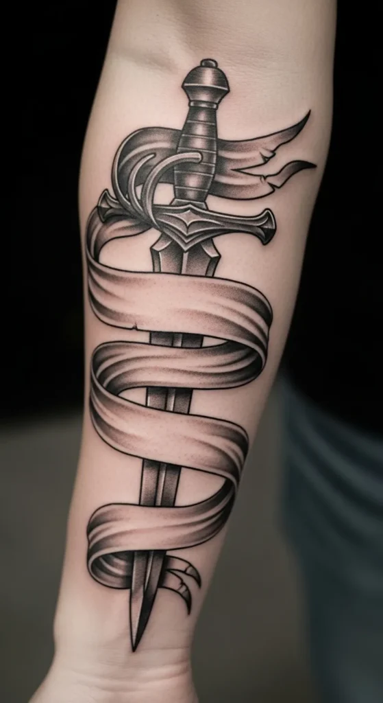 Sword With Banner Wrap