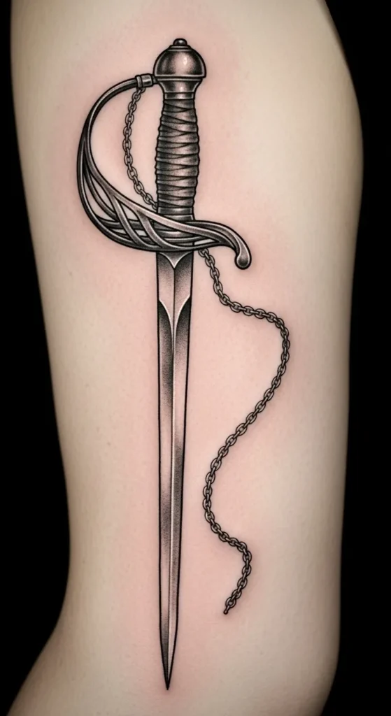 Sword With Chain Detail