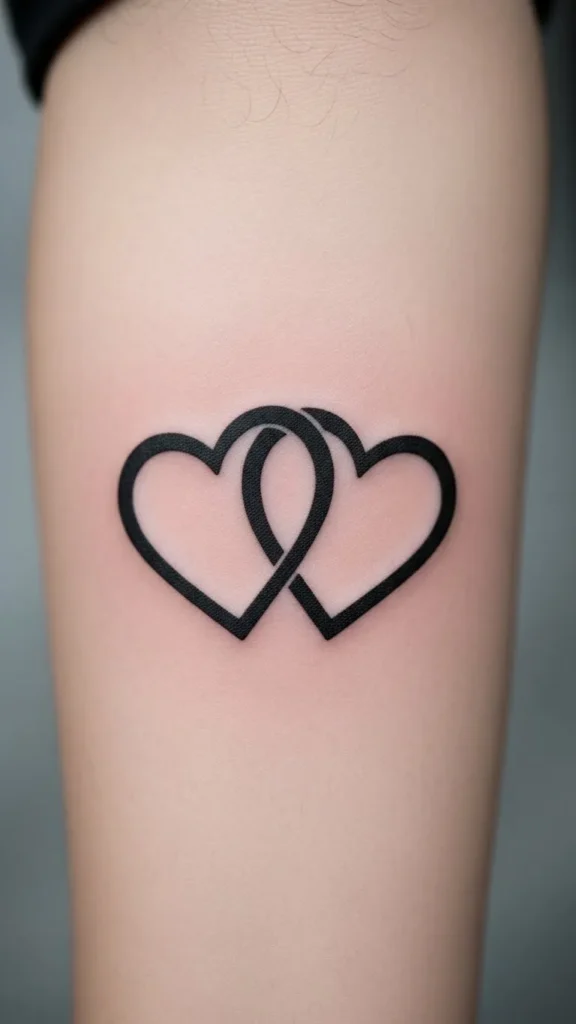 Symmetrical Intertwined Hearts