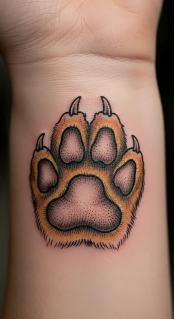 Tiger Paw Print Tattoo