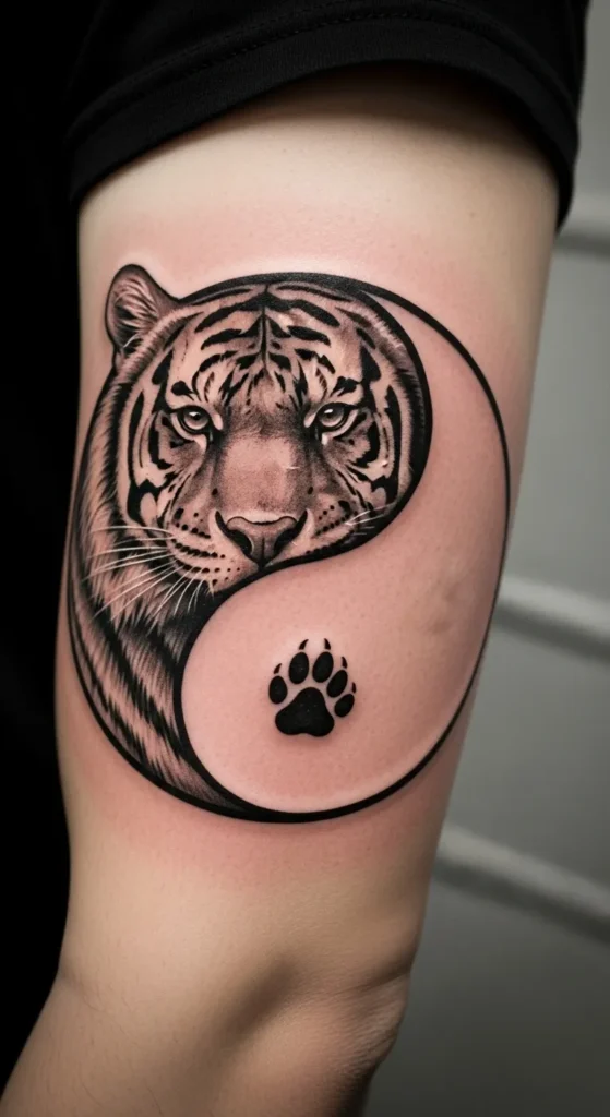 Tiger Yin-Yang Tattoo