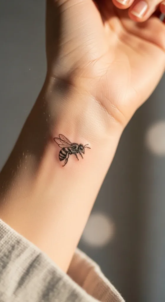 Tiny Bee Tattoo
