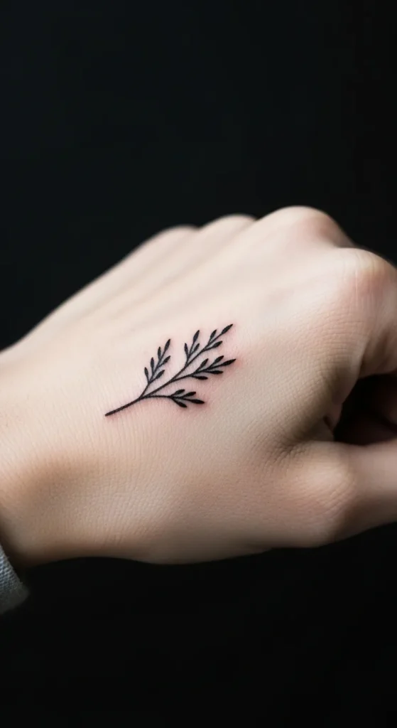 Tiny Branch Silhouette