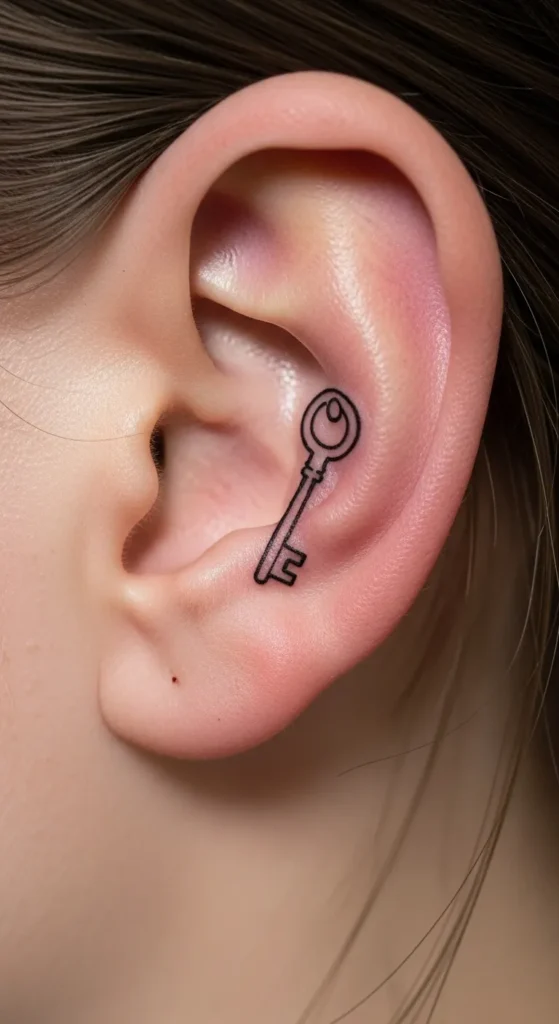 Tiny Feather Near the Ear Curve