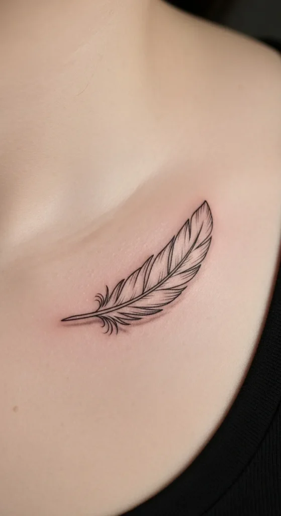  Tiny Feather Outline