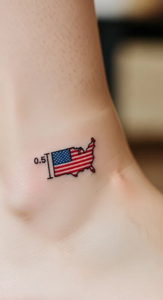 Tiny Flag Ankle Mark