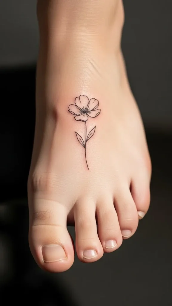 Tiny Floral Outline