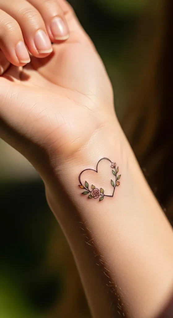 Tiny Heart With Floral Touch