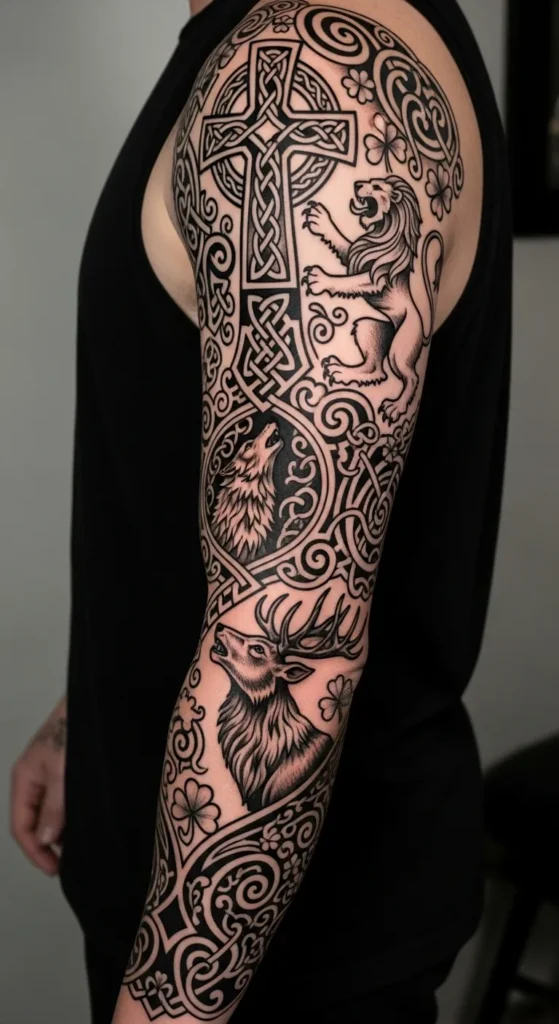 Traditional Blackwork Irish Sleeve