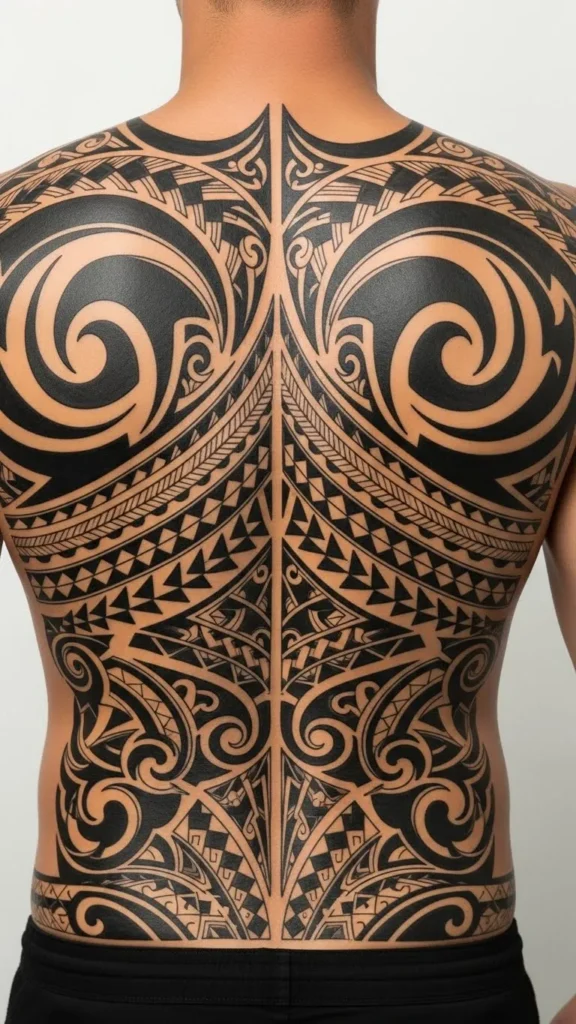 Tribal Polynesian Back Panel