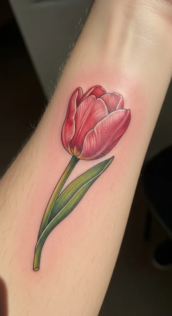 Tulip Tattoo for March Birthdays
