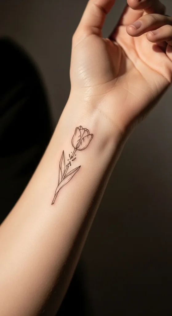 Tulip with Broken Stem Design