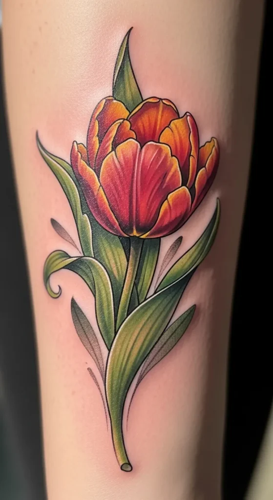 Tulip with Leaf Emphasis