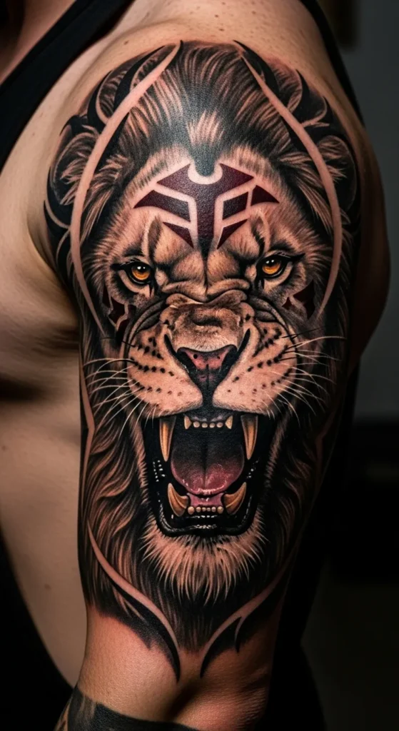 Warrior Lion Tattoo