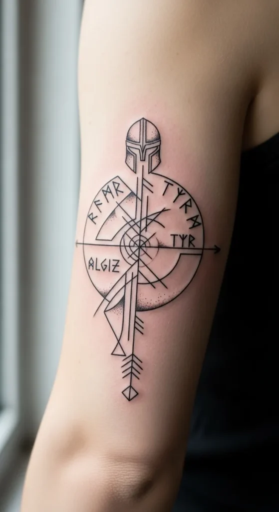 Warrior Quote Symbol Tattoo