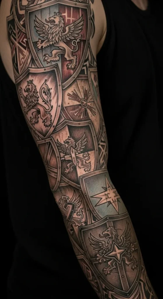 Warrior Shield Wall Tattoo