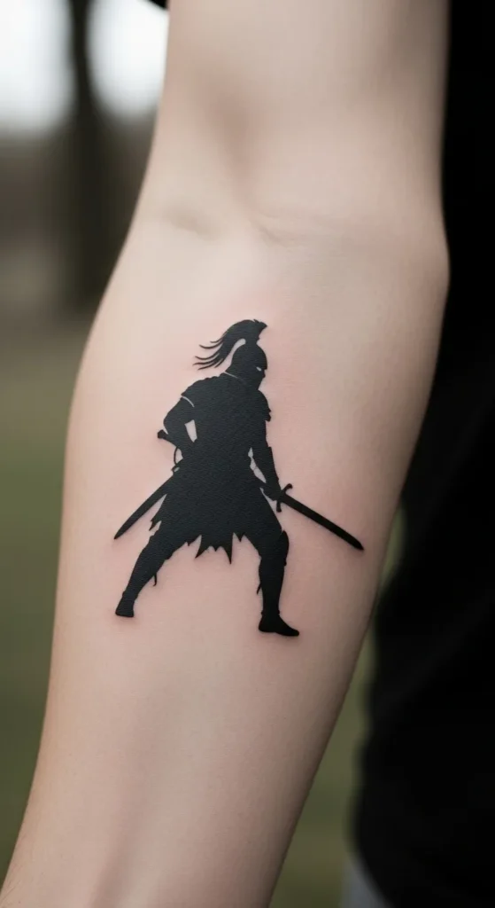Warrior Silhouette Tattoo