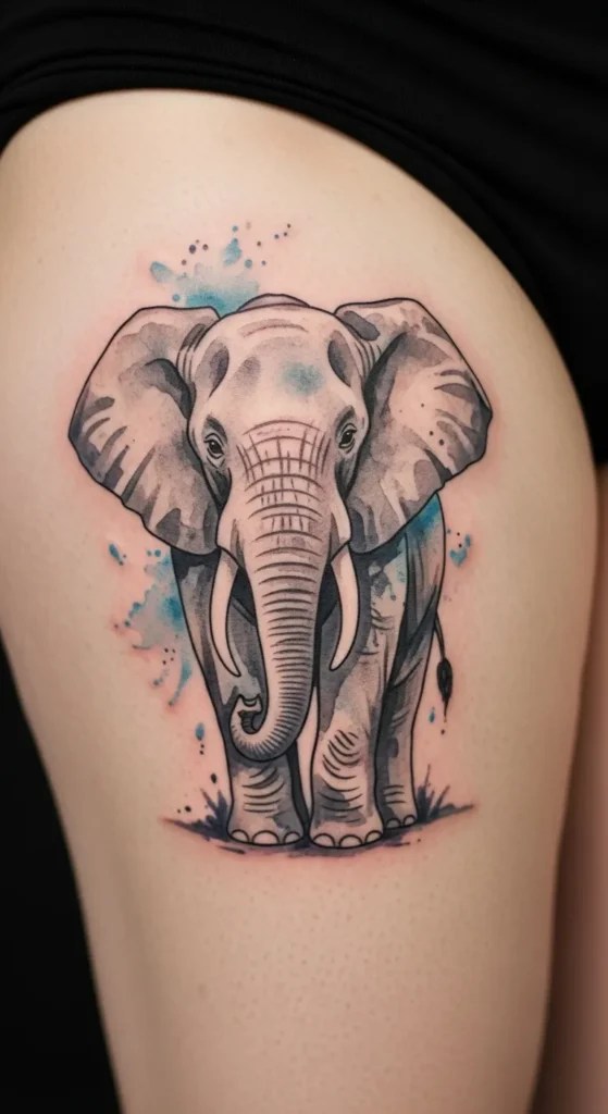 Watercolor Elephant Blessing