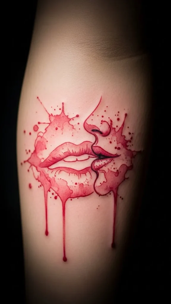 Watercolor Kiss Splash