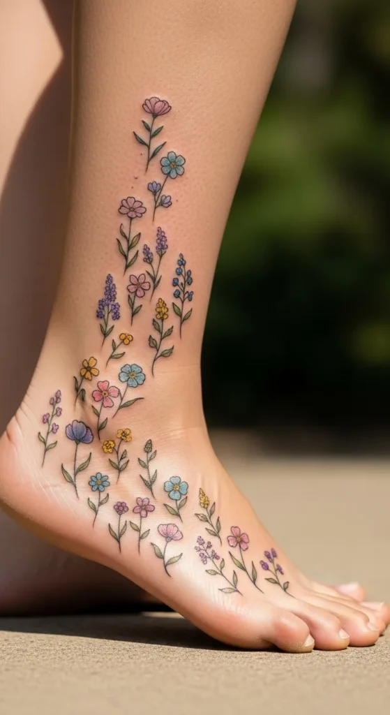 Wildflower Path Along the Foot