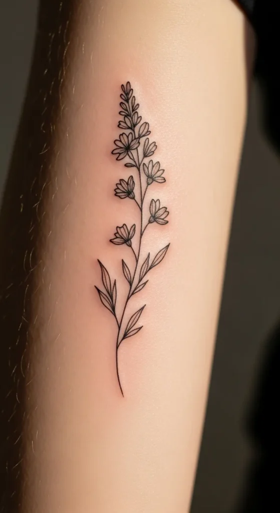Wildflower Stem Tattoos