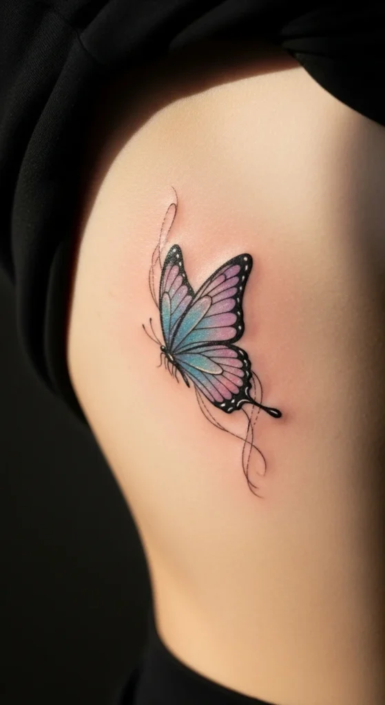 Side Rib Butterfly Design