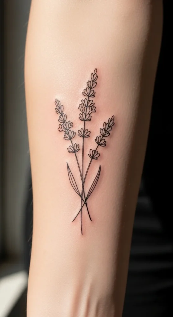 Linework Lavender Sprig