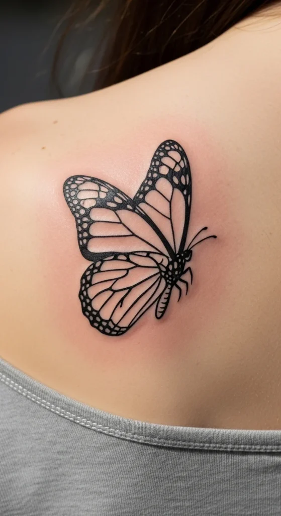 Classic Monarch-Inspired Outline