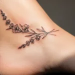 21 Elegant Spring Floral Ankle Tattoos That Look Delicate