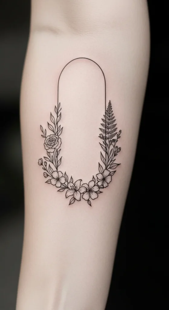 Simple Arch Floral Frame