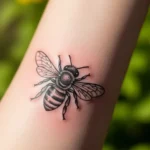 22 Cute Spring Bee Tattoos That Symbolize Growth
