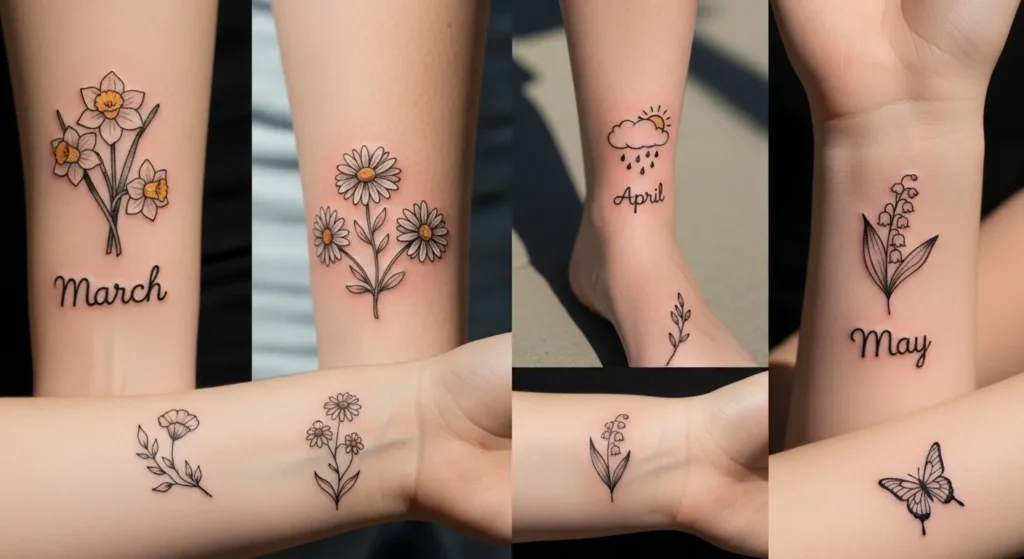 23 Meaningful Spring Birth Month Tattoos with Symbolism