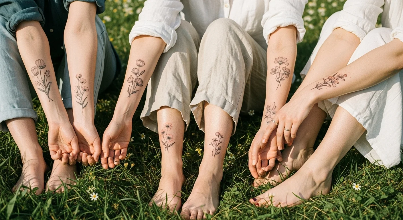 23 Whimsical Spring Wildflower Tattoos That Feel Free
