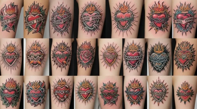 24 Beautiful Sacred Heart Tattoo Designs That Stand Out Instantly