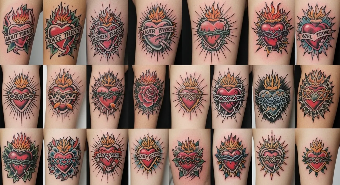 24 Beautiful Sacred Heart Tattoo Designs That Stand Out Instantly
