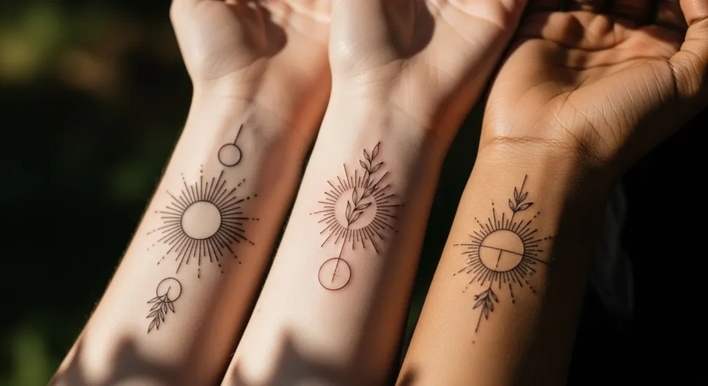 24 Gentle Spring Sun Tattoos That Symbolize Renewal